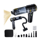Aspirapolvere portatile senza fili per auto, 24 000 Pa, con funzione di aspirazione e soffiaggio e motore brushless, per cucina, auto, casa e peli di animali – Nero e oro