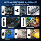 Aspiradora portátil inalámbrica 4 en 1, 25 000 Pa, 3 niveles, 6000 mAh, ligera y plegable, para pelo de mascotas, coche, casa y oficina