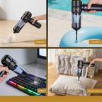 Aspirapolvere portatile senza fili per auto, 24 000 Pa, con funzione di aspirazione e soffiaggio e motore brushless, per cucina, auto, casa e peli di animali – Nero e oro