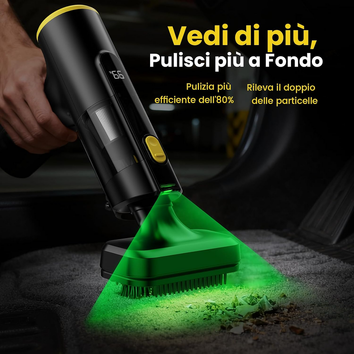 Aspirador portátil sem fios 3 em 1, 28 000 Pa, 120 W, com 7 acessórios, para automóvel, casa, escritório e pelos de animais