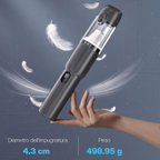 Aspiradora portátil inalámbrica para automóvil, 20 kPa, 4 en 1, motor sin escobillas, luz LED y carga USB-C, para coche, sofá, PC, hogar y oficina